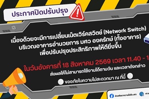 #SWUONGNEWS 📣 ประกาศ ปิดปรับปรุง ❌